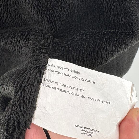 HFX Womens Black Hooded Zip Up Fleece Loned Jacket Size M - Picture 10 of 13